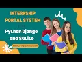 Internship Portal System using Python Django and SQLite Full Project with Source Code