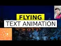 Flying Text Animation Effects using CSS and JS