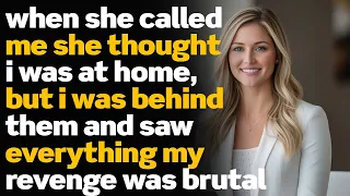 When She Called Me, She Thought I Was At Home, But I Was Behind Them! Cheating wife