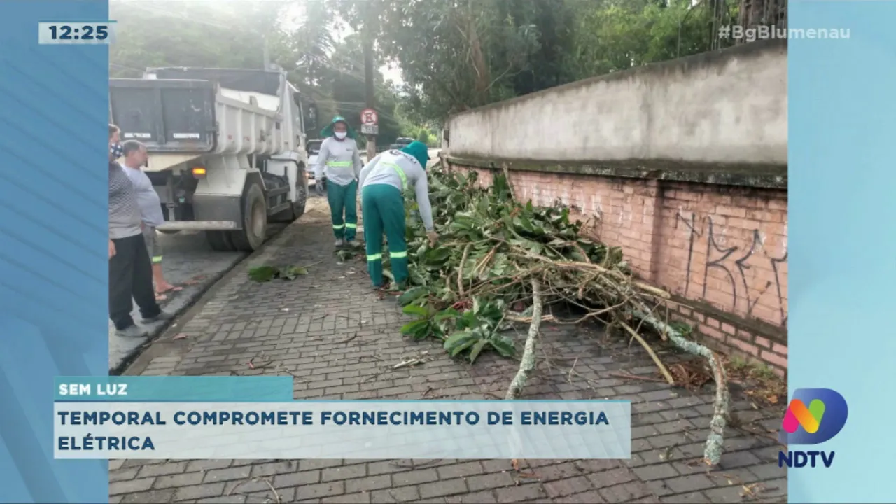 Temporal compromete fornecimento de energia elétrica
