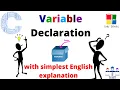 First User Input Variable Declaration