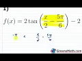 Graphing Tangent and Cotangent with Transformations Practice Test Full Solutions