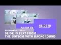 CSS Hover Effects Slide in Text from the Bottom with Background Overlay
