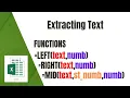 How to use LEFT RIGHT and MID functions in excel