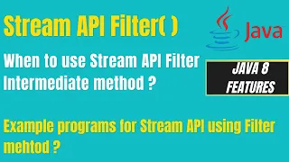 8 2 Java 8 Stream API Filter method filter method examples How to use the filter in stream API