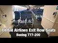 United Airlines Exit Row Seats on Boeing 777-200 Flight - Honolulu to Denver