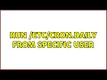Ubuntu Run daily from specific user