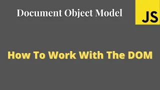 JavaScript Introduction to Document Object Model DOM