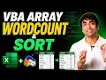 VBA ARRAY Wordcount and SORT