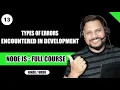 Types of Errors Encountered in Node js Development Node JS Course in -