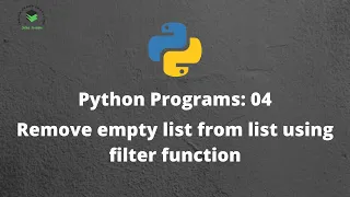 Python Remove empty list from list using filter function in Hindi Python programs in Hindi