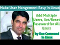 Add Multiple User Accounts Password for All in One Command