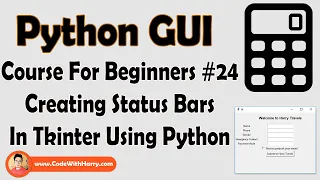 Status Bar In Tkinter Python Tkinter GUI Tutorial In Hindi