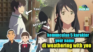 kemunculan 5 karakter kimi no na wa di anime tenki no ko