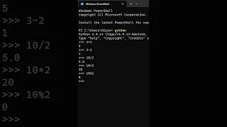 Python Arithmetic operator in python as a calculator