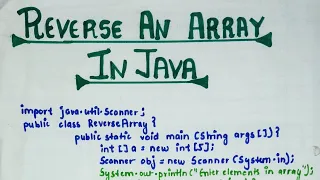 Java program to reverse an array Hindi Reverse Array lec-47