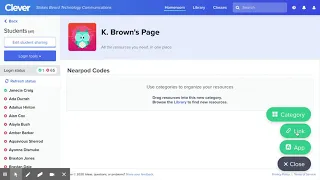 How to add a Category and a Nearpod Code to Clever