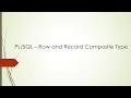 - Composite Type Row Type Record Type Assigning Type to another type
