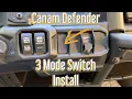 Canam Defender 3 Mode Switch Install