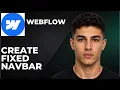 Webflow How To Fix Navbar At Top While Scroll Step By Step Beginner Tutorial 2026