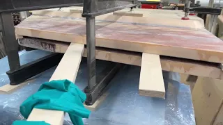 2 August 2022   Cutting the CB in G 11 epoxylaminate. A mistake and a close call on the CB-trunk.