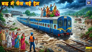 बाढ़ में फंस गई ट्रेन | Hindi Kahani | Moral Story | Bedtime Story | Story | cartoon stories
