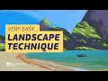 Landscape Digital Painting for Beginners Paintable Digital Art Tutorial