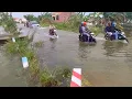 Lagu Banjir tambaknya jebol semua sehingga ikannya banyak yang lepas ke sungai sepanjang jalan raya ini