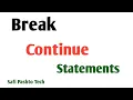 Break and Continue Statements in C Language by Safi Pashto Tech 22 - Lecture