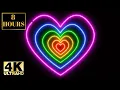 Happy Gay Pride Heart Colors Rainbow LGBTQ With music Wallpaper Screensaver Background 4K 8 HOURS