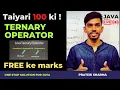 Ternary Operator in Java Conversion to if else Computer Class 10 ICSE ISC Java Programming