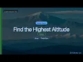 LeetCode 1732 Find the Highest Altitude The Prefix Sum Trick C