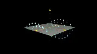 2d vector field with curl vectors shown