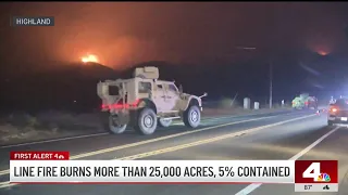 National Guard arrives to help in firefight against Line Fire