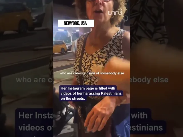 ⁣Eden Atias, an Israeli actress and producer in NYC slaps a 15 year old boy at a Pro-Palestine rally.