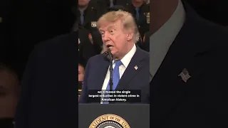 Trump touts new violent crime statistics during visit to New York police academy