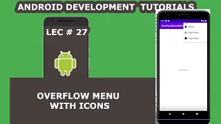 Overflow Menu With Icon in Android App 27 Android Development Tutorial for Beginners