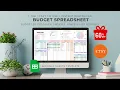 Monthly Budget Planner Spreadsheet For Google Sheets Budget By Paycheck Budget On Etsy Budgeting
