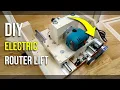Amazing Electric Router Lift with a 45 tilt feature - This is how I made it