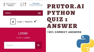 PRUTOR AI PYTHON QUIZ1 ANSWER 100 CORRECT ANSWER