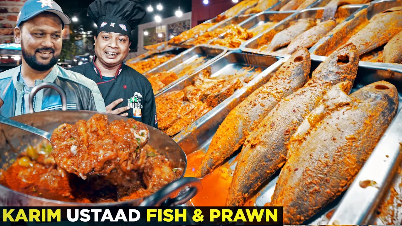 Karim Ustaad ki Fish & Prawn Karhai   Zee Leather Hydri   Hasan Square Seafood Street, Karachi