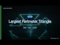 LeetCode 976 Largest Perimeter Triangle The Math Trick C