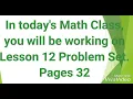 Lesson 12 Problem Set