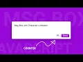 Message Box with Characters live Counter like Twitter in JavasScript WebkitCoding