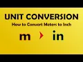 Unit Conversion - Meter to Inch m to in