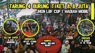 Download JHON LBF CUP 1 : TARUNG 4 BURUNG TIKET 8,8 JUTA HADIAH MOBIL || MURAI BATU😱DIKEPUNG RIBUAN PESERTA MP3