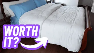 DWR Luxury Down Comforter Oversized King Medium Weight Review - Warm Soft High Quality