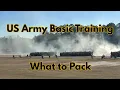 US Army Basic Training - What to Bring
