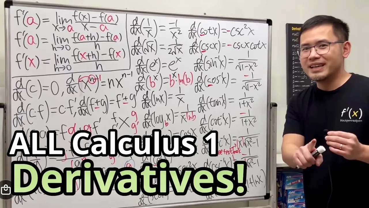 All calculus 1 derivatives!