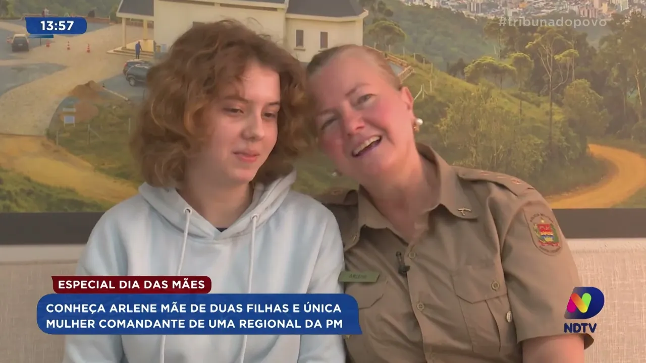 Conheça Arlene mãe de duas filhas e única mulher comandante de uma Regional da PM